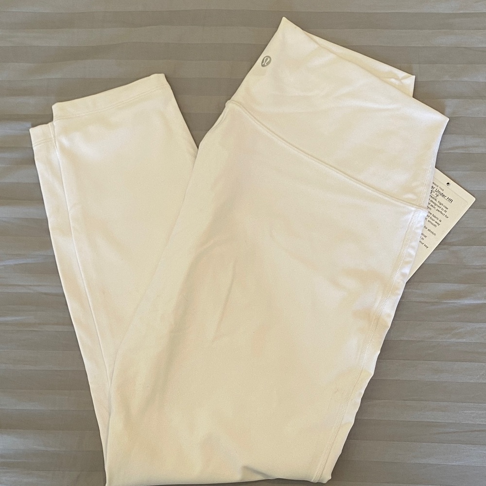 Lululemon Wunder Under HR White Tights